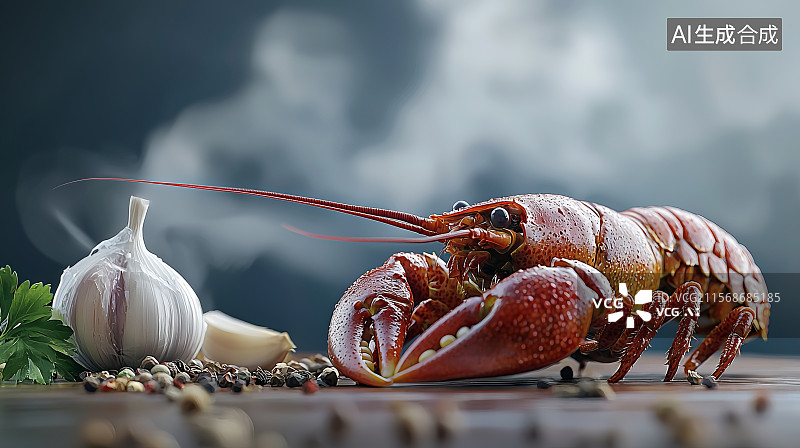 【AI数字艺术】铁板小龙虾图片素材
