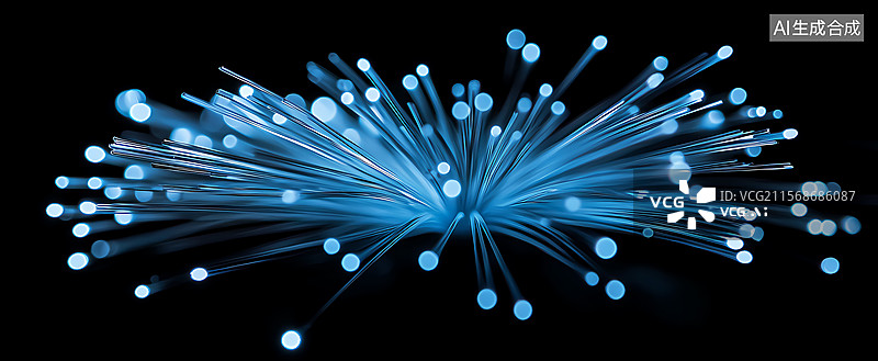 【AI数字艺术】物联网5G光纤科技背景图片素材