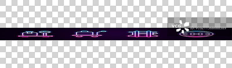 设置行李手推车的线条比例图片素材