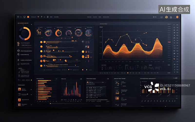 【AI数字艺术】可视化数据图片素材