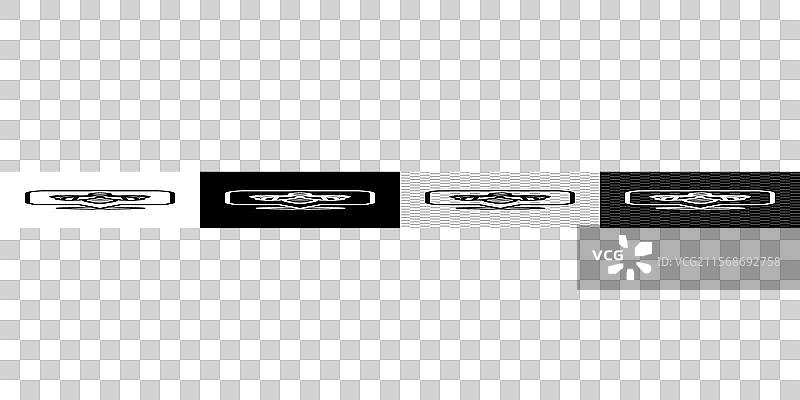 黑白色的线条蜜蜂图标图片素材