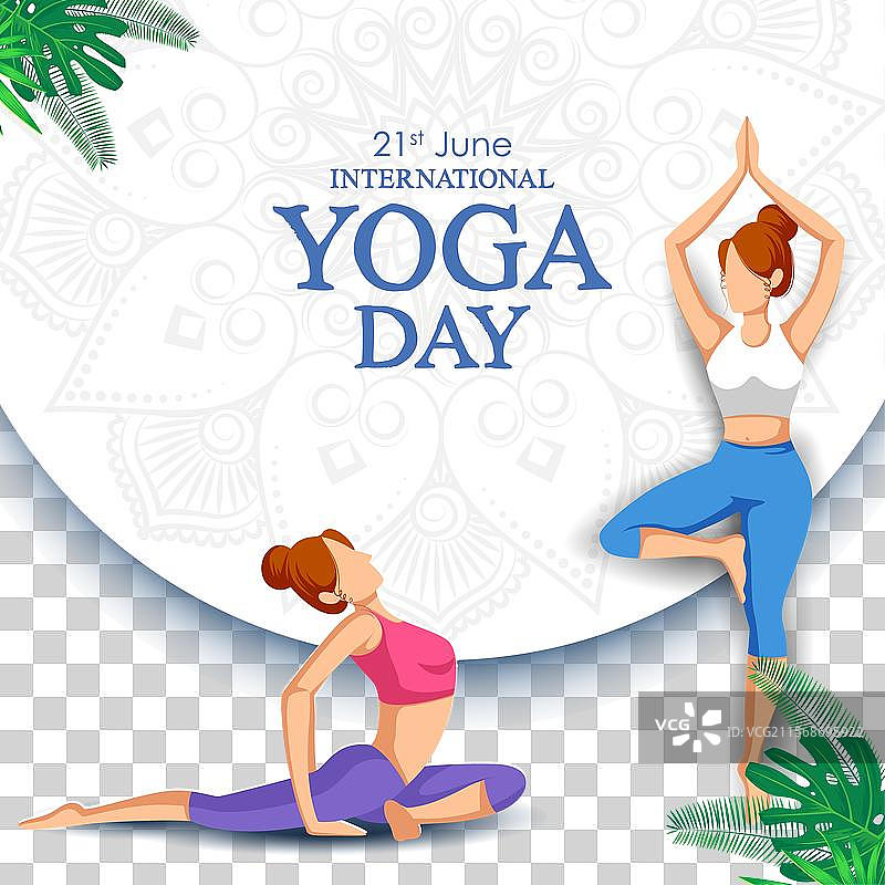 人们在进行瑜伽体式和冥想练习图片素材