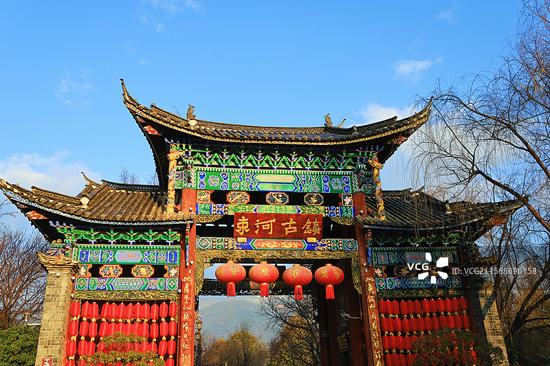 云南丽江束河古镇图片素材