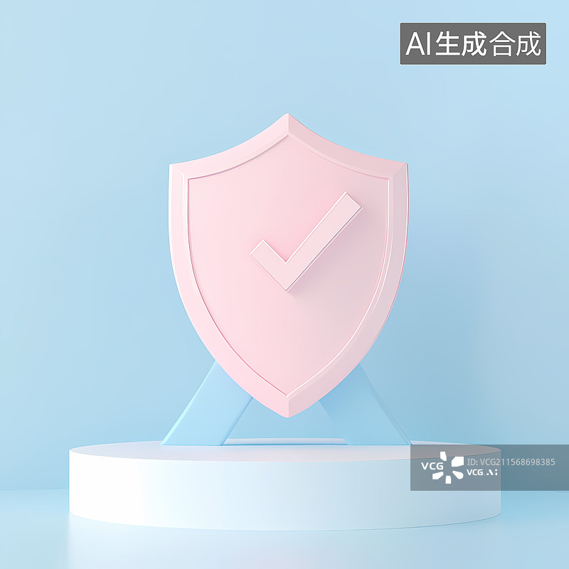 【AI数字艺术】安全守护盾牌图片素材