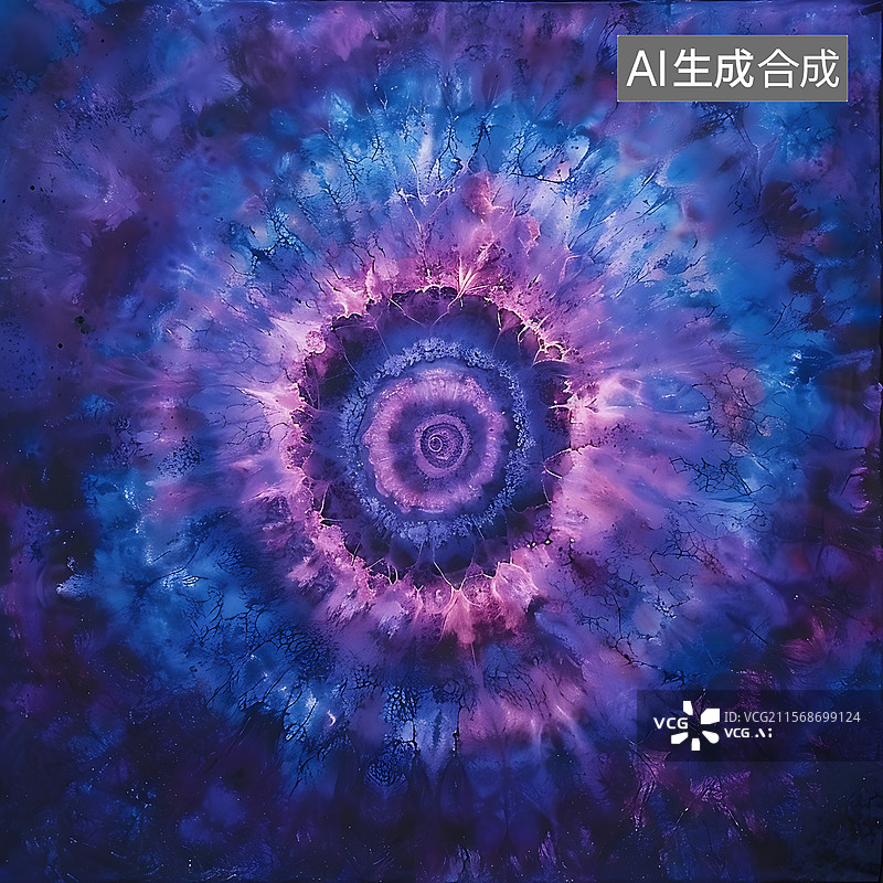 【AI数字艺术】迷幻紫色晕染漩涡扎染纹理背景图片素材