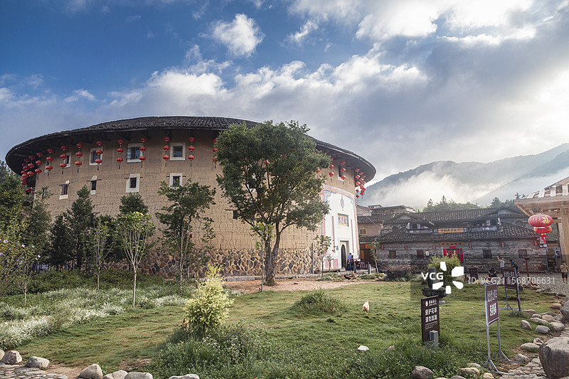 漳州云水谣古镇土楼和贵楼图片素材