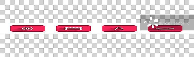 美式足球的线条和丝带设置图片素材