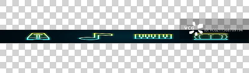 设置带摆锤的音乐音符音调的线性节拍器图片素材