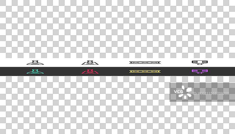 黑色背景上的贝拉莱卡、鼓和麦克风组合图片素材