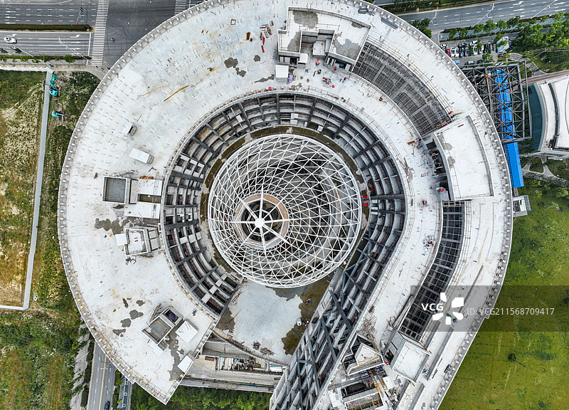 上海浦东南汇滴水湖临港新片区星空之境海绵公园天空城图片素材