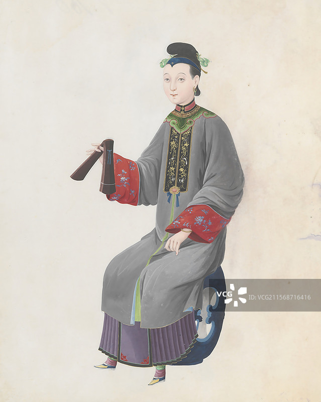 中国民族乐器演奏绘画，打击乐器，响板图片素材