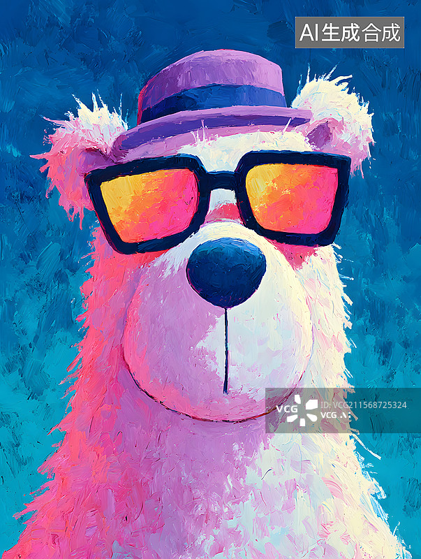 【AI数字艺术】戴眼镜的熊图片素材