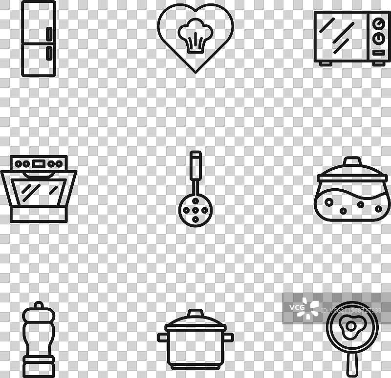 在煎锅上用平底锅煎蛋图片素材