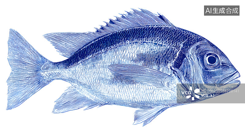 【AI数字艺术】圆珠笔 鱼图片素材