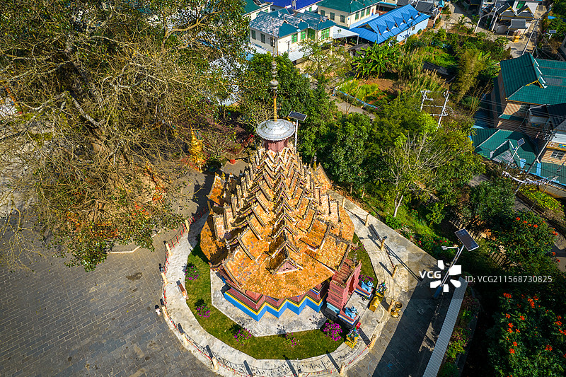 云南省西双版纳州勐海县景真八角亭图片素材