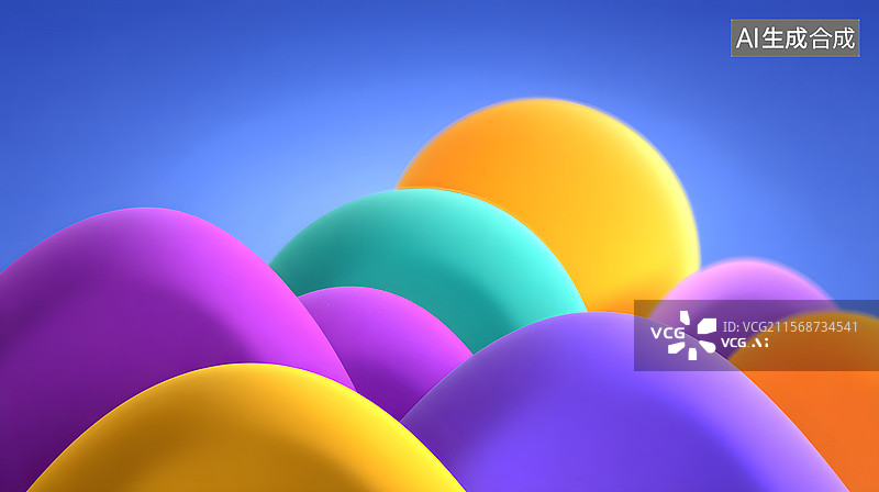 【AI数字艺术】抽象蓝黄色渐变的PPT背景图片素材