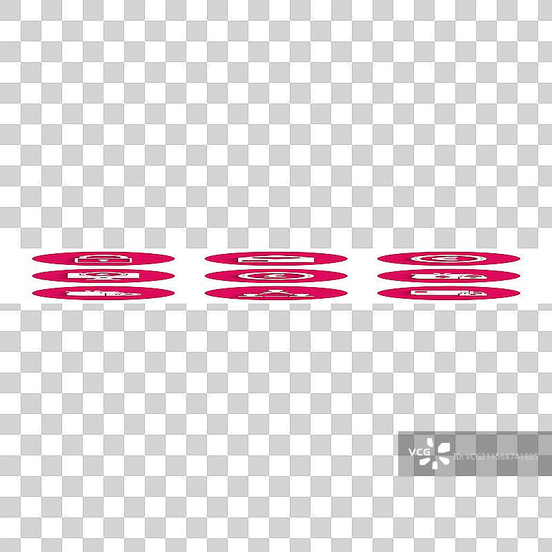 设置带有英镑符号的硬币钱币项目图片素材