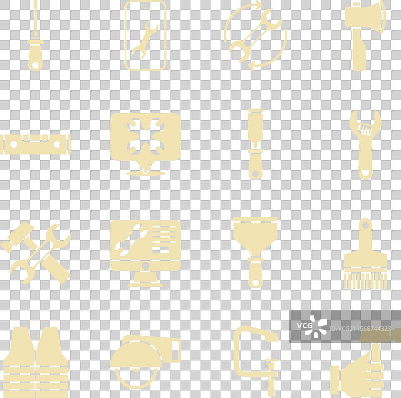 锤子、油漆刷、可调扳手、扳手图片素材
