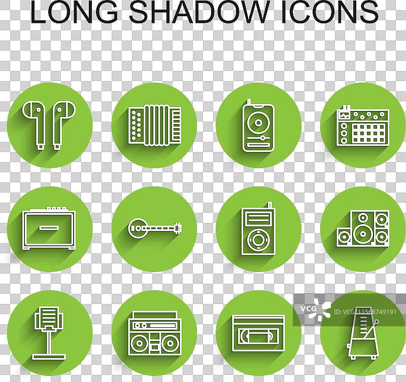 带有两个音箱的家庭立式音乐架图片素材