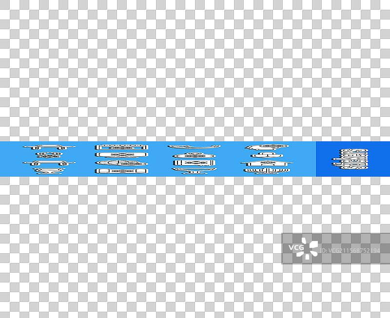 设置线条的光明节烛台 犹太教堂图片素材