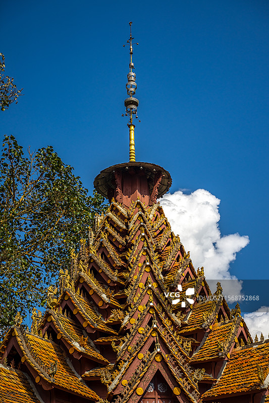 云南省西双版纳州勐海县景真八角亭图片素材