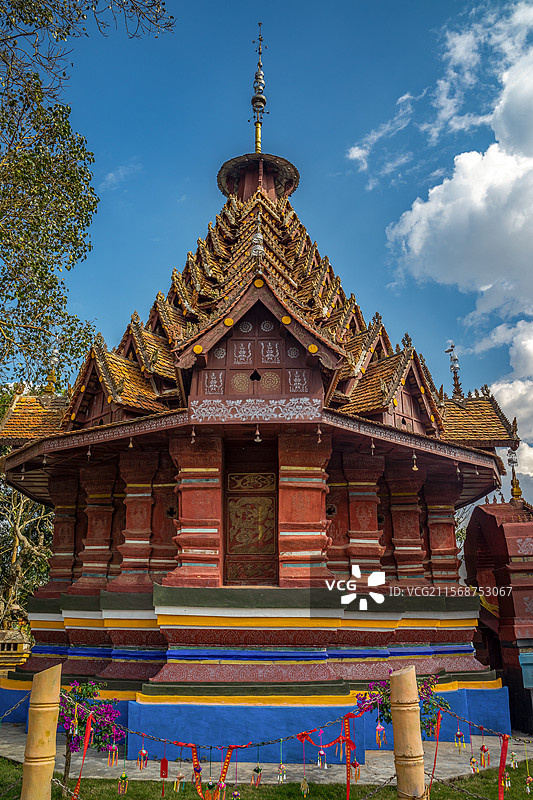 云南省西双版纳州勐海县景真八角亭图片素材