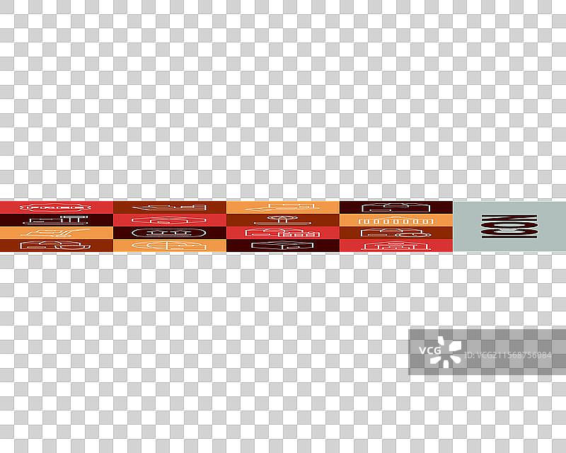 仓库里的纸箱和时钟排列整齐图片素材