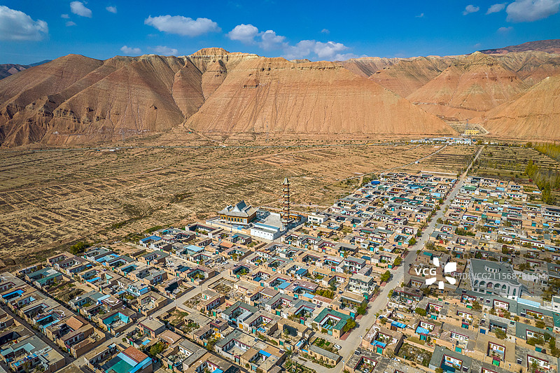 中国青海省海东市循化县航拍图片素材