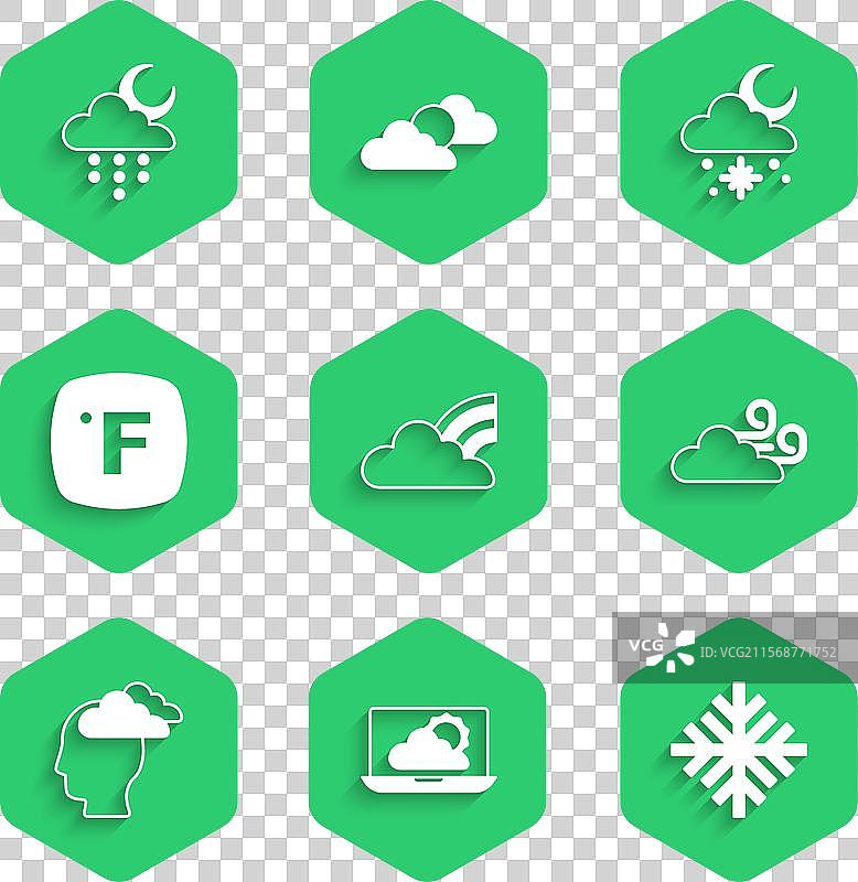 带有云彩的彩虹天气预报图片素材