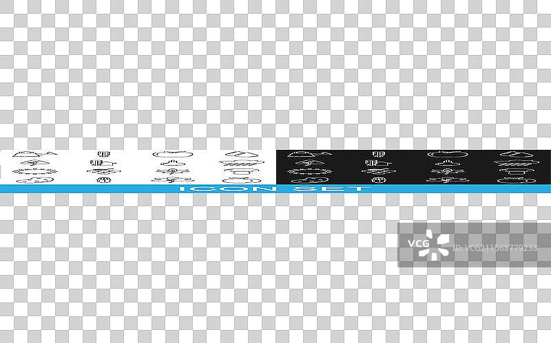 桃子水果、蘑菇云和雨的线条图图片素材