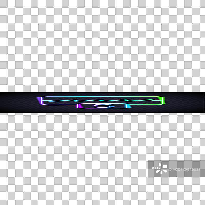 发光的霓虹线音乐波形均衡器图标图片素材