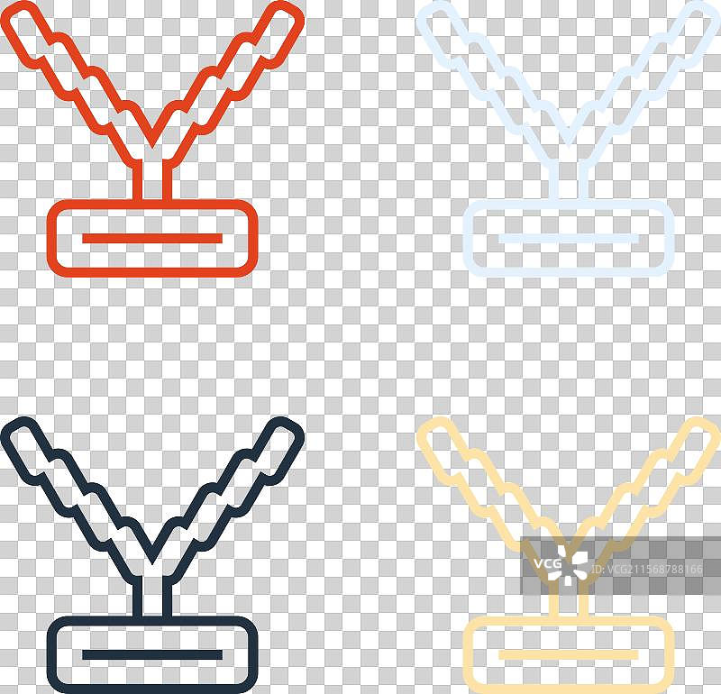 流行艺术风格的嘻哈歌手链条图标，背景为色彩丰富的设计图片素材