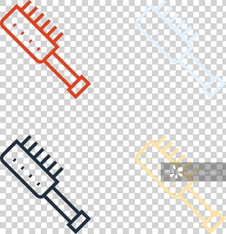 流行艺术风格的桑拿刷图标，背景为彩色设计图片素材