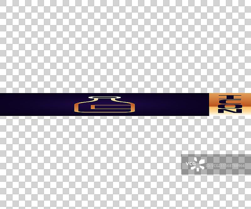 黑色背景上的金色线条酒瓶图标图片素材