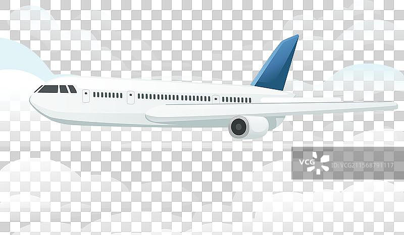 大型白色客机涡轮喷气飞机图片素材