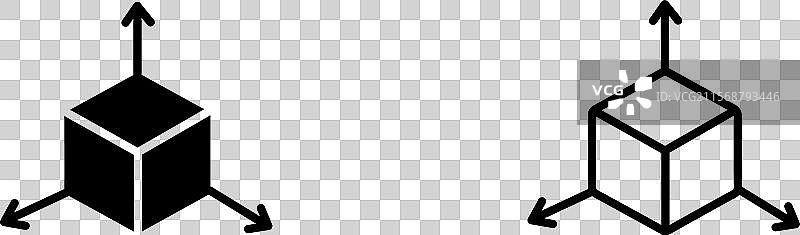 干净的3D建模BIM图标图片素材