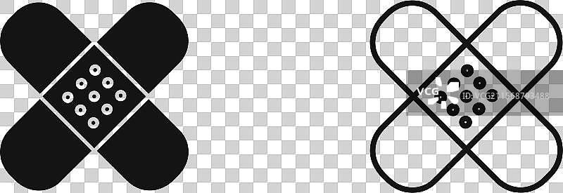 创可贴图标，象征急救和小伤口处理图片素材