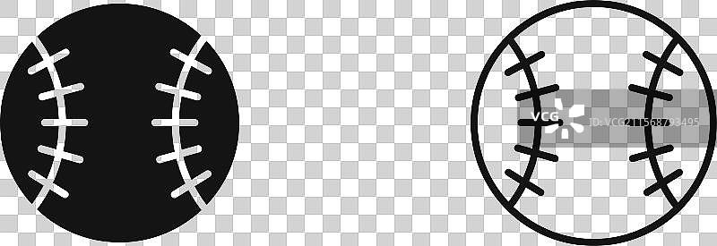 代表经典运动的棒球图标图片素材