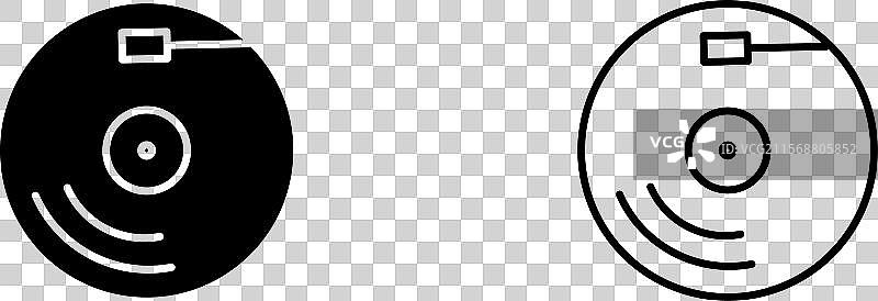 黑胶唱片图标图标集图片素材