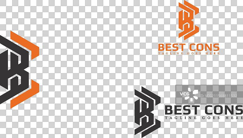 抽象的字母BC或CB标志图片素材