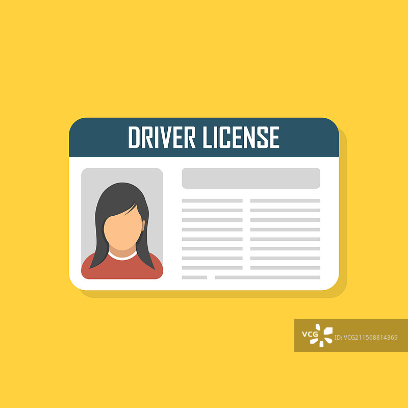 平面风格的驾驶执照图标身份证图片素材