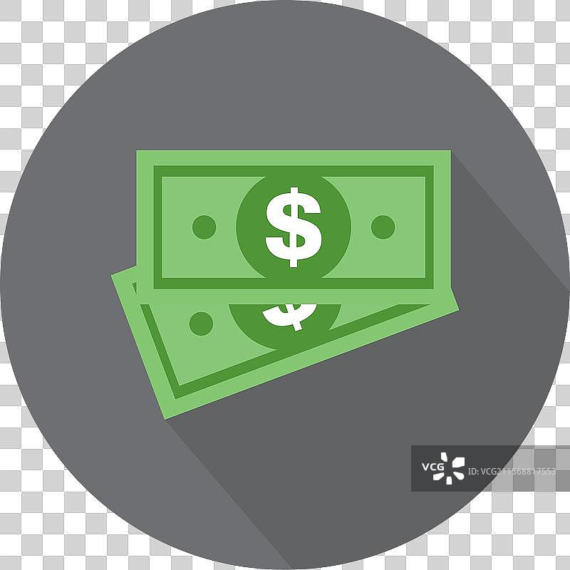 彩色美元纸币图标符号图片素材
