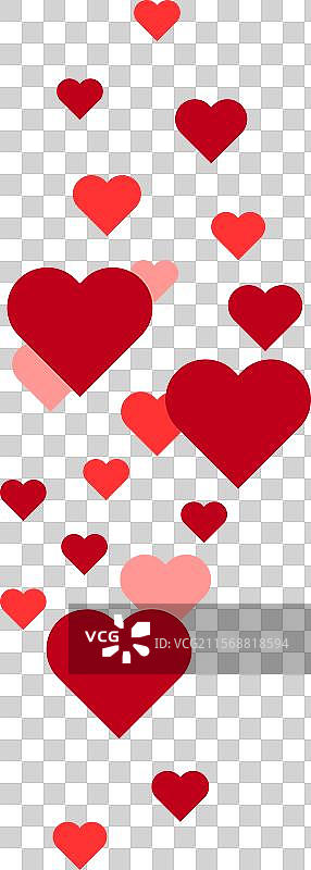 飞翔的爱心图标 情人节浪漫图形元素图片素材