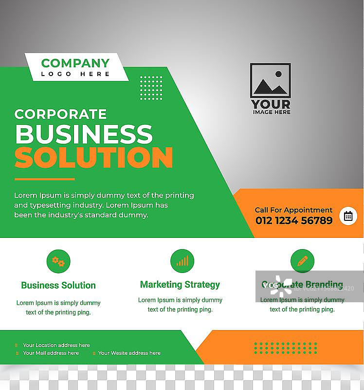 抽象商业宣传册模板传单图片素材