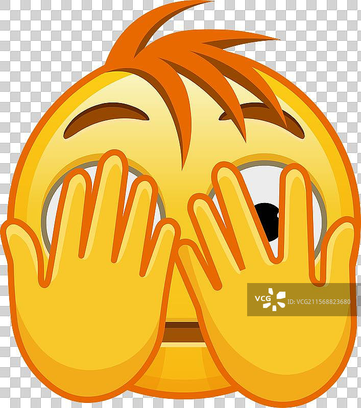 用手遮住脸的惊恐表情，大尺寸图片素材