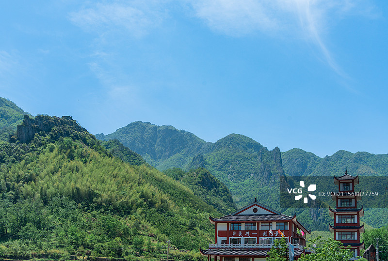 杭州临安石长城剑门景区，浙西天路景点，十门峡景区，浙江清凉峰国家级自然保护区图片素材