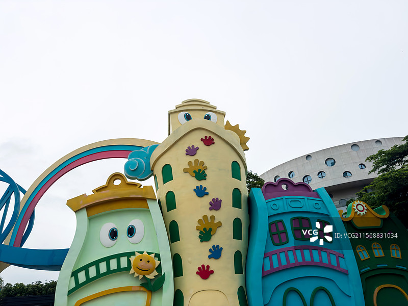 广州白云儿童公园大门图片素材