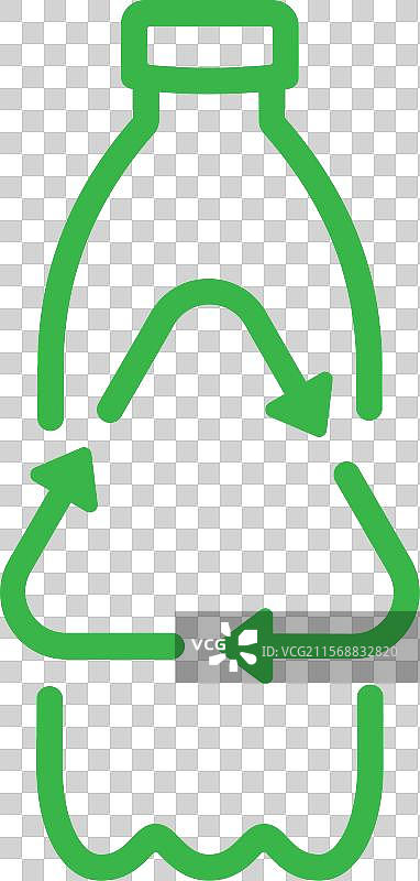回收塑料瓶标志符号图片素材