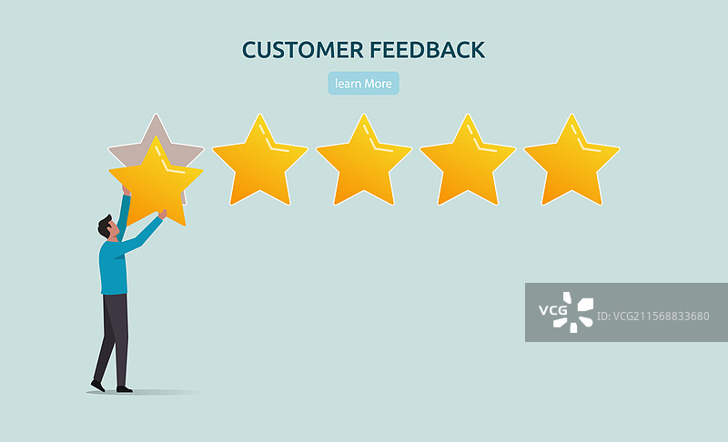产品评分评论概念，顾客给予反馈图片素材