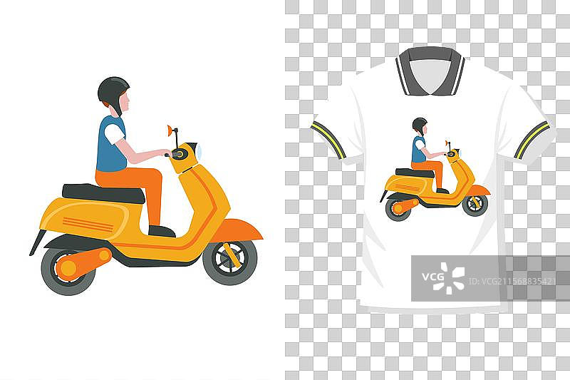 摩托车衬衫海报图片素材